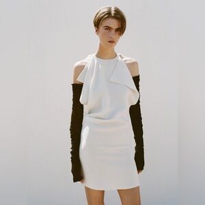 NWOT CIRC X Zara Studio Collab Short Draped Mini Dress